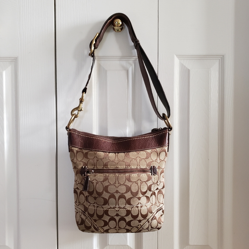 Coach brown leather handbag